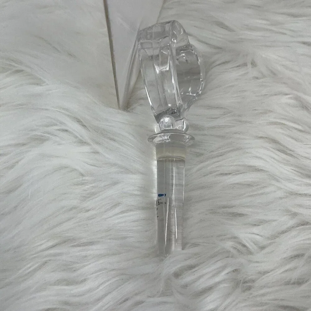 TOWLE Crystal Glass Open Heart Wine Bottle Stopper Austria